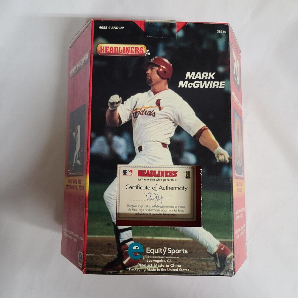 Headliners XL MARK MCGWIRE 70 Home Runs Bobblehead Commemorative Figure 1998 MLB